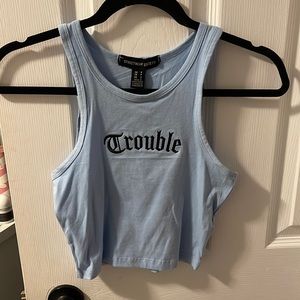 Crop Top Small ‘trouble’ tags still on